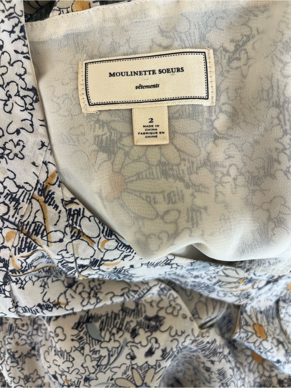 Anthro Moulinette Soeurs Dress Floral Accents - Picture 9 of 11